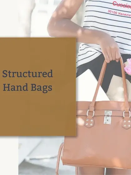 A structured handbag adds a touch of professionalism and polish to any outfit. It's a functional and stylish piece that completes a corporate look.