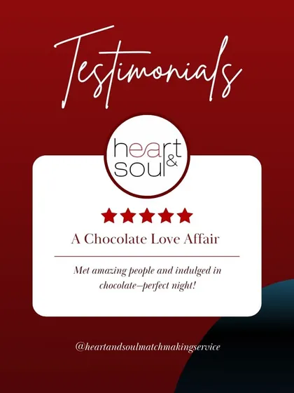 "Met amazing people and indulged in chocolate - perfect night!" This testimonial captures the essence of our themed mixers.