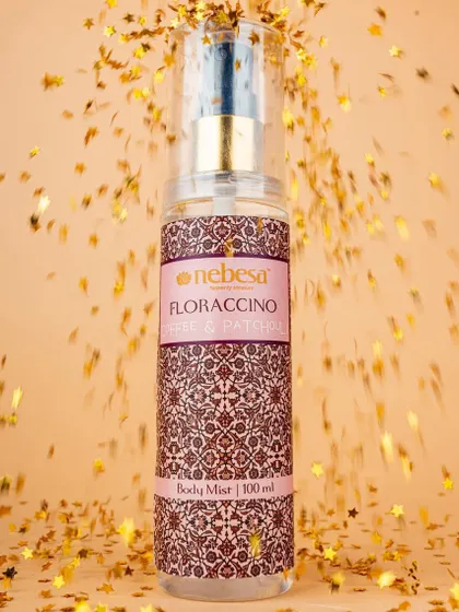 This is my Floraccino body mist, which has fragrant notes of coffee and flowers. It's a unique, relaxing scent that is perfect for daily wear and always gets compliments.