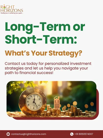 A concluding image for our series comparing long-term and short-term investing. It serves as a call to action, inviting users to contact us for personalized investment strategies to navigate their path to financial success.