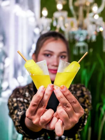 Our classic orange flavored ice golas, a nostalgic and refreshing dessert option.