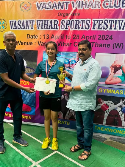 Congratulations to our Girls U-15 winner, Loree Sawant, for her dominant performance at the Vasant Vihar Sports Festival.