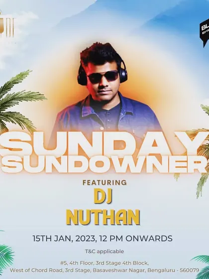 A 'Sunday Sundowner' at Altitude Kitchen and Bar. These events are about enjoying a spectacular view, great food and cocktails, and the perfect electronic music soundtrack.