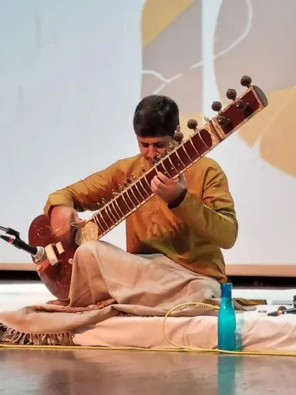 Fully immersed in the music during the concert at NID Bhopal.