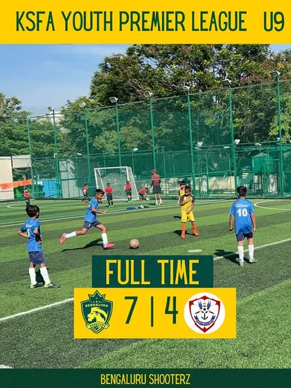 Match results from a packed weekend of KSFA Youth Premier League action for our U-9, U-11, and U-13 teams, including a solid 4-2 win for our U-13 squad against Mysore Vijaynagar FC.