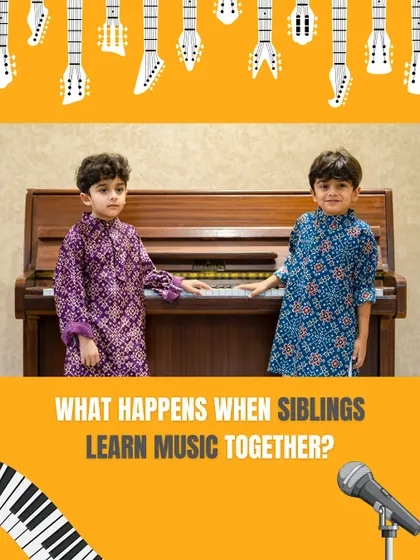 What happens when siblings learn music together? This graphic celebrates the special bond that music can create between family members.