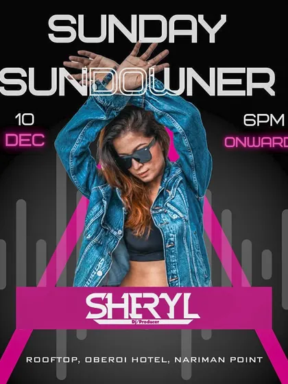 A Sunday Sundowner at the stunning rooftop of the Oberoi Hotel in Mumbai. I curate a special vibe for sundowners, blending soulful and deep house with commercial hits as the sun sets.