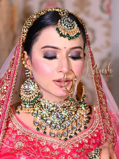 A stunning smokey eye bridal look created by a student. They learn to create both soft and dramatic looks to cater to every type of bride.