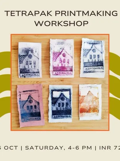 Discover the art of intaglio printmaking in our Tetrapak workshop. You'll learn to carve designs onto recycled tetrapaks and use a mini 3D-printed press to create your own mini prints.