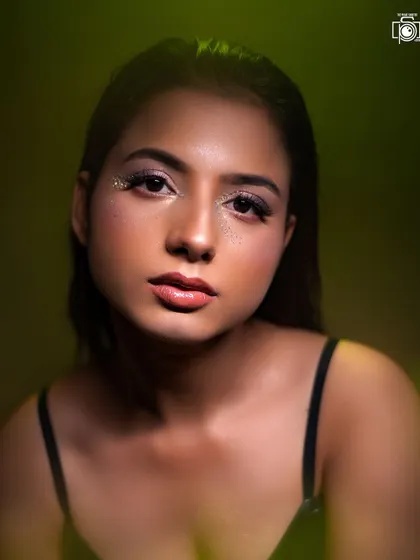 For me, beauty photography is about the details. This close-up portrait highlights the incredible work of the makeup artist, with the glitter catching the light just right to create a magical, dreamy look.