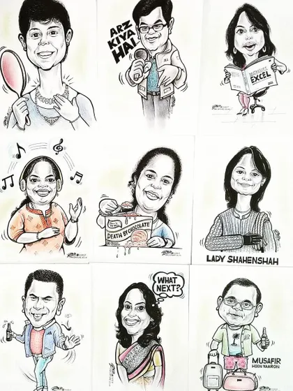Farewell gifts that stand out. For this corporate order, I created a series of individual caricatures for a team, highlighting each person's unique personality and inside jokes. It’s a memorable way to celebrate colleagues.