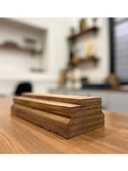 Details matter, even for a door frame. For a weekend home project, we went through a process of brainstorming, sketching, and sampling different profiles for the door frames to find the one that was perfectly satisfying.