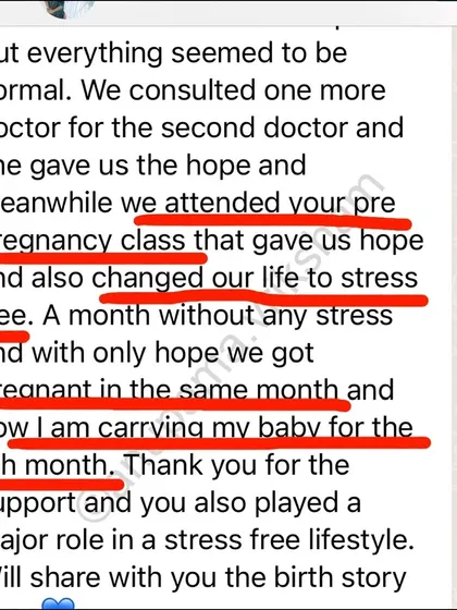A month without stress and with only hope, this mother conceived and is now 7 months pregnant. It shows how much a stress-free lifestyle can help your body.