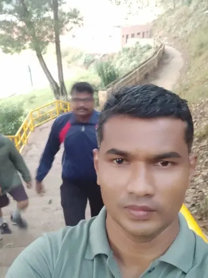 Our coach during an outdoor conditioning run at the Ooty training camp. We believe that training in different environments builds resilience and adaptability.