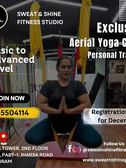We offer exclusive personal training for aerial yoga, from basic to advanced levels. This is perfect if you want to fast-track your progress or work on specific goals with my undivided attention.