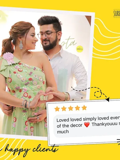 "Loved loved simply loved every bit of the decor." Feedback like this from our beautiful clients makes our hearts so full! We are so happy we could make their celebration perfect.