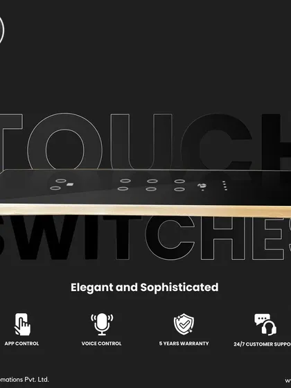 Minimal look, maximum smart. These elegant and sophisticated touch switches come with app control, voice control, a 5-year warranty, and 24/7 customer support.