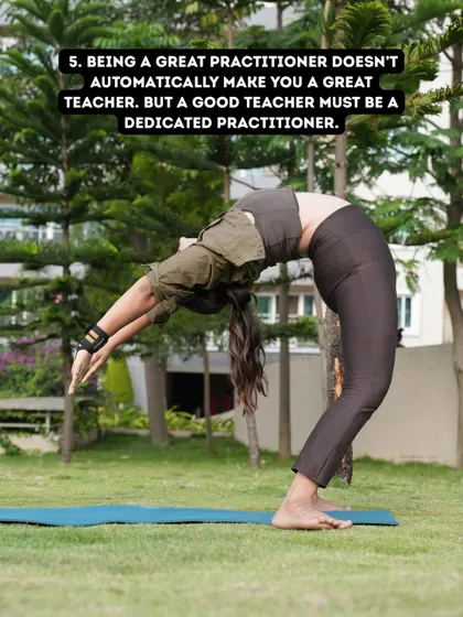 Being a great practitioner doesn't automatically make you a great teacher, but a good teacher must be a dedicated practitioner. My practice, like this drop back, is my research.