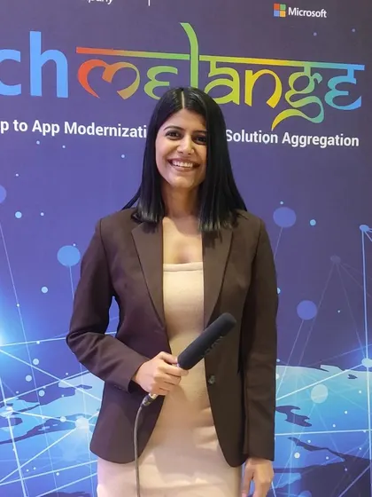 On stage at Tech Melange 2023, a key networking event by Microsoft and Tech Data for software vendors. My role was to keep the agenda moving and the audience engaged throughout the day.