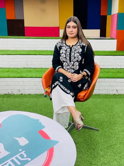 On the set of "Hum Mahilaein" at India News. It is a privilege to be part of conversations that empower women with legal knowledge.