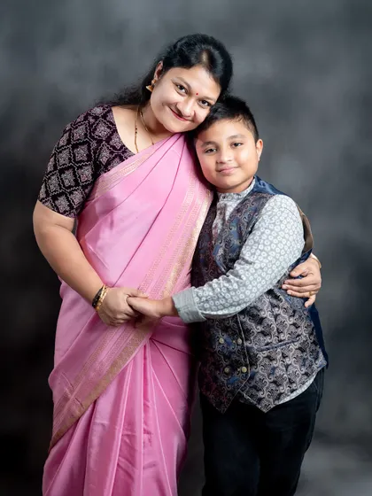 A heartwarming mother and son portrait. We focus on poses that highlight the affection and special connection between a parent and child.