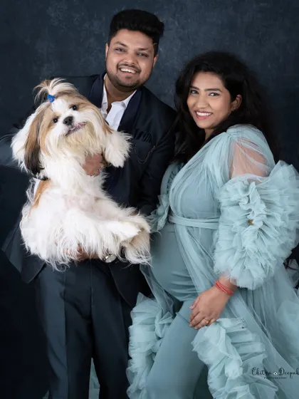 Your fur babies are family too! Our Bangalore studio is pet-friendly, and we love incorporating your beloved pets into your maternity session to capture your complete family story.