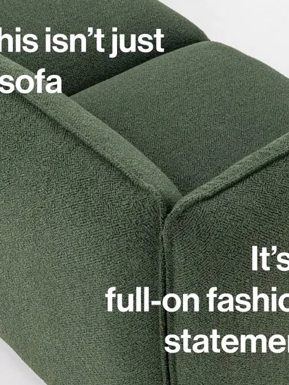"This isn't just a sofa; it's a full-on fashion statement." The Copenhang Sofa's bold color and clean form make it a centerpiece that defines a room with effortless style and modern sophistication.