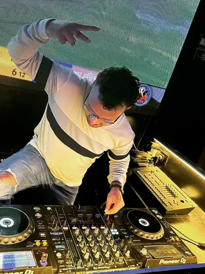 Another angle from the sports screening event, showing my ability to create a party atmosphere in any setting.