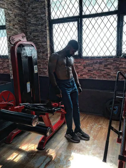 The aftermath of a tough set. Pushing your body to its limits is where growth happens.