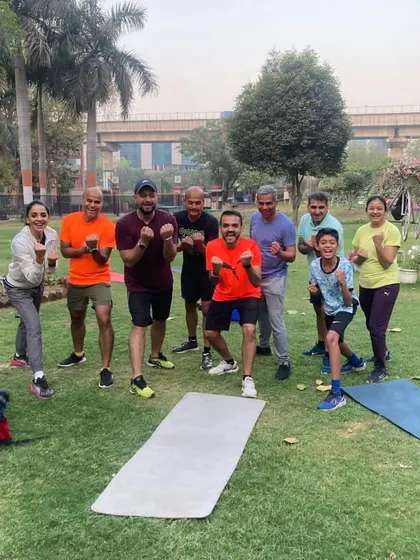 A group of our runners after a tough outdoor strength session. The smiles are earned through sweat and shared effort. This is where we get stronger, together.
