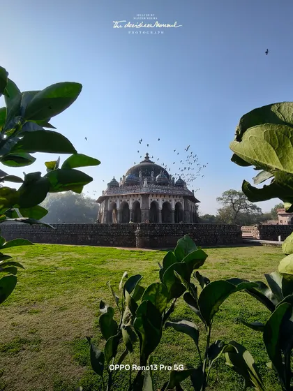 A shot of Isa Khan's Tomb in Delhi, captured with the OPPO Reno13 Pro. This image demonstrates the phone's camera quality in a real-world setting, framed naturally to create a sense of place.