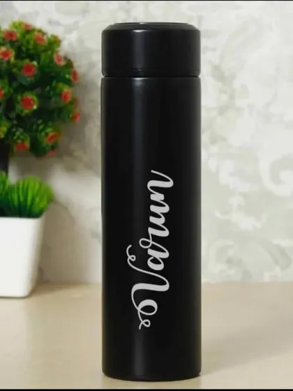 A personalized temperature bottle with the name 'Varun.' It's a sleek and practical gift for anyone.