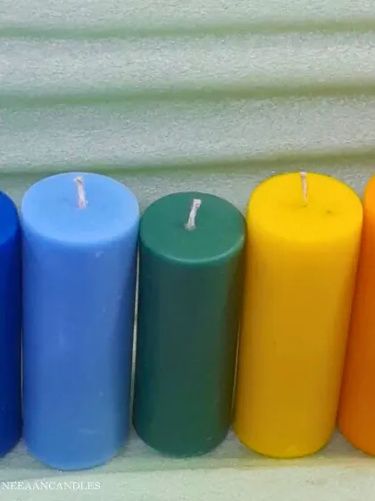 Brighten your space, one color at a time. Our colorful pillar candles are more than décor, they’re a pop of joy for your home.