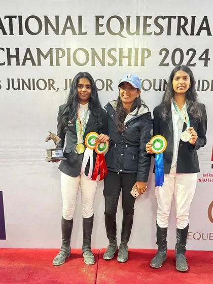 Our rider Navyashree Sai had an incredible showing at the JNEC 2024, earning the Best Rider Award along with a haul of gold, silver, and bronze medals in multiple disciplines.