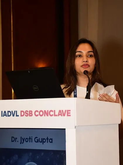 At the podium, ready to discuss the nuances of anti-aging. Events like these are vital for staying at the forefront of dermatological science and innovation.