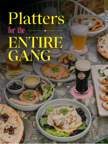 We have platters for the entire gang, with a variety of appetizers and dishes to suit everyone's taste.