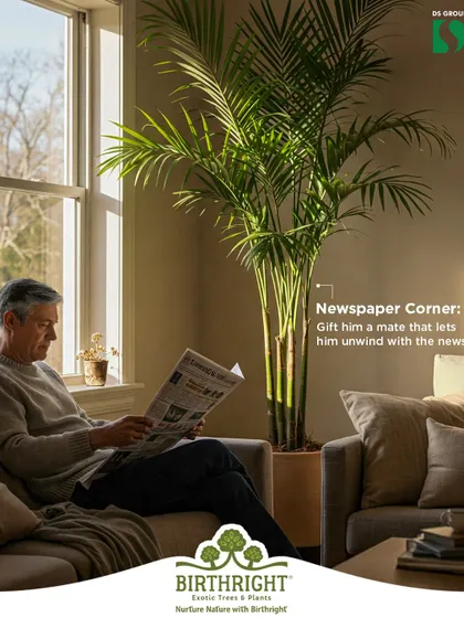 Give dad a mate for his newspaper corner. A tall Areca Palm can make his reading time even more relaxing and peaceful.