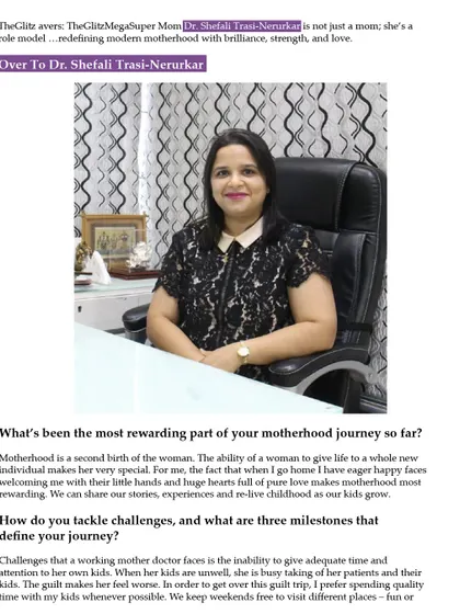 This part of my Glitz Media feature delves into my motherhood journey, the challenges of being a working mother, and the milestones that define my path.