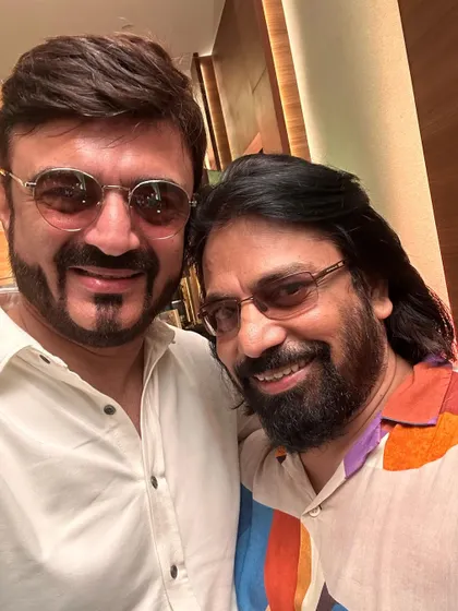 With my family, the great choreographer Longi. It's always fun catching up with friends from the industry and sharing our love for music and dance.