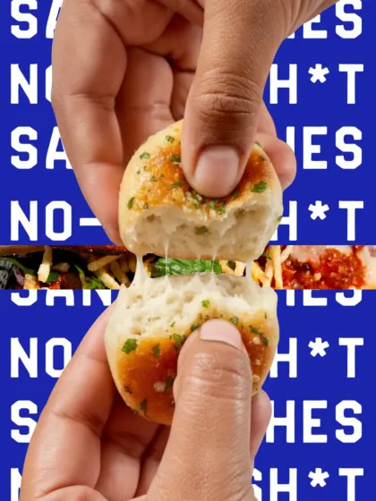 Another creative take on the garlic knot cheese pull, a signature element of my bakes.