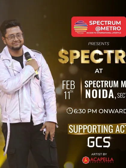 The poster for my show at Spectrum Metro, Noida. Coming back to perform for my home crowd is always special.