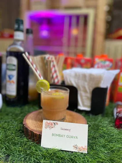 Capturing the taste of the city, the Bombay Guava mocktail is a sweet and tangy delight. This drink brings a local Mumbai flavor to your event's beverage selection.