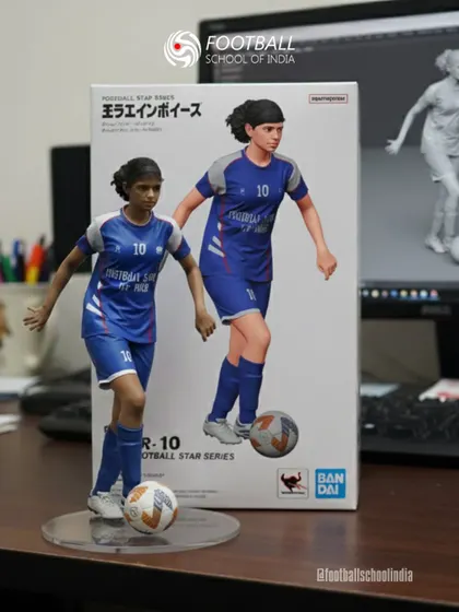 From the pitch to a figurine. A creative look at one of our players immortalized as an action figure, blending reality with art.