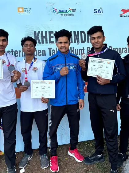 Our boxers representing the academy at the Khelo India REC Open Talent Hunt Program in Pune. We travel and compete at a national level to give our students the best exposure.