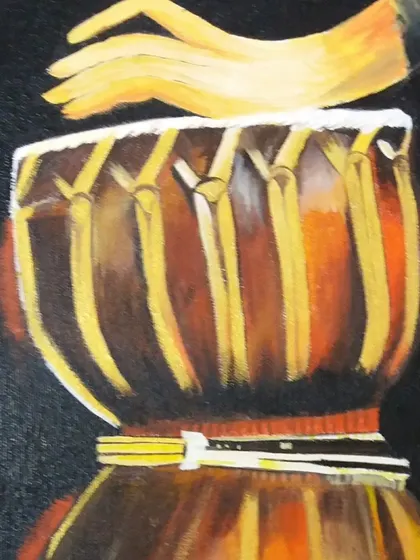 The rhythm of the drum, captured in paint. Art allows me to explore different energies, just as I explore the unique energy of every home I work with.