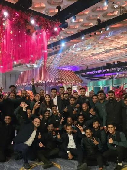 No event is too big for us. This photo shows our incredible crew of 250 bartenders after a massive three-day wedding celebration at Jio World Centre, Mumbai, where we delivered seamless service on a grand scale.