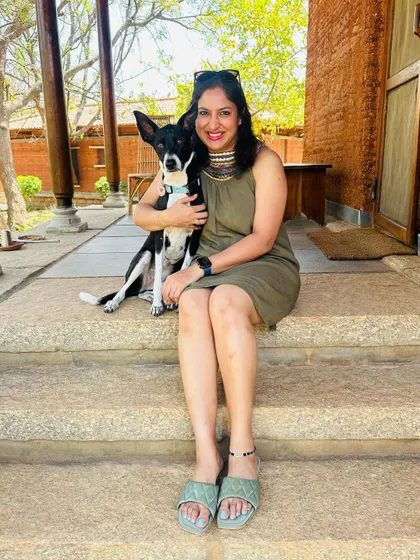 This is me with my muse, Mishti. My entire training philosophy is built on the bond we share, using patience, connection, and positive reinforcement to build a relationship of trust and understanding.