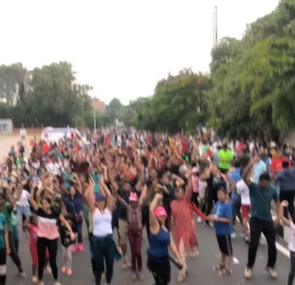 The energy is incredible as thousands of people dance in the street.