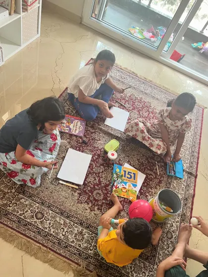 We start some sessions with important lessons, like good touch and bad touch, using songs and art to make the topic approachable and memorable for kids.