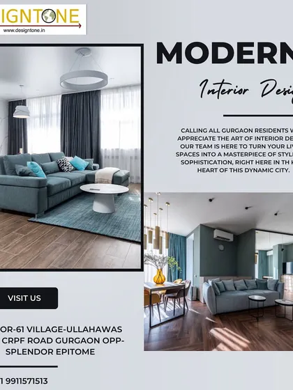 An ad for our modern interior designs, inviting Gurgaon residents to transform their living spaces into masterpieces of style and sophistication.